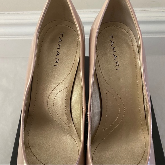 Tahari Blush Nude Patent Heels - Picture 5 of 13